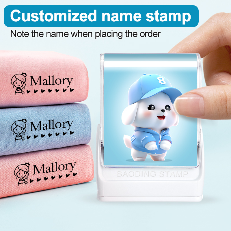Sewing Labels - Personalized Baby Clothes Stamp,Custom Cartoon Name