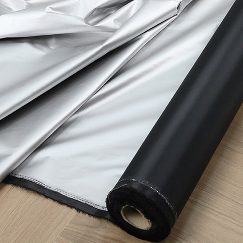 Sewing Fabric - 1m Black Silver Coated Blackout Fabric