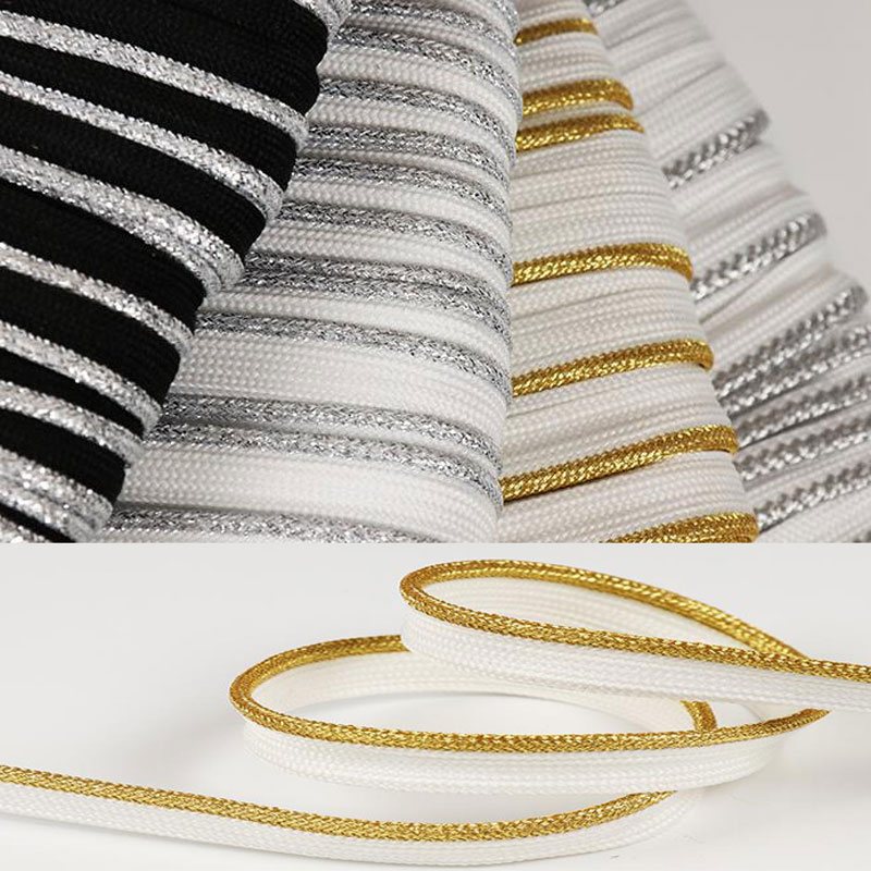 Textile And Sewing Supply - 3M Glittery Shiny Ombre Braided Gold