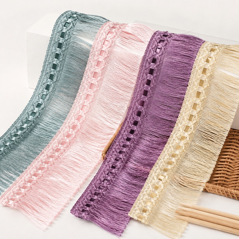 Textile And Sewing Supply - 2-10Meters 10cm Nylon Tassel Fringe Lace