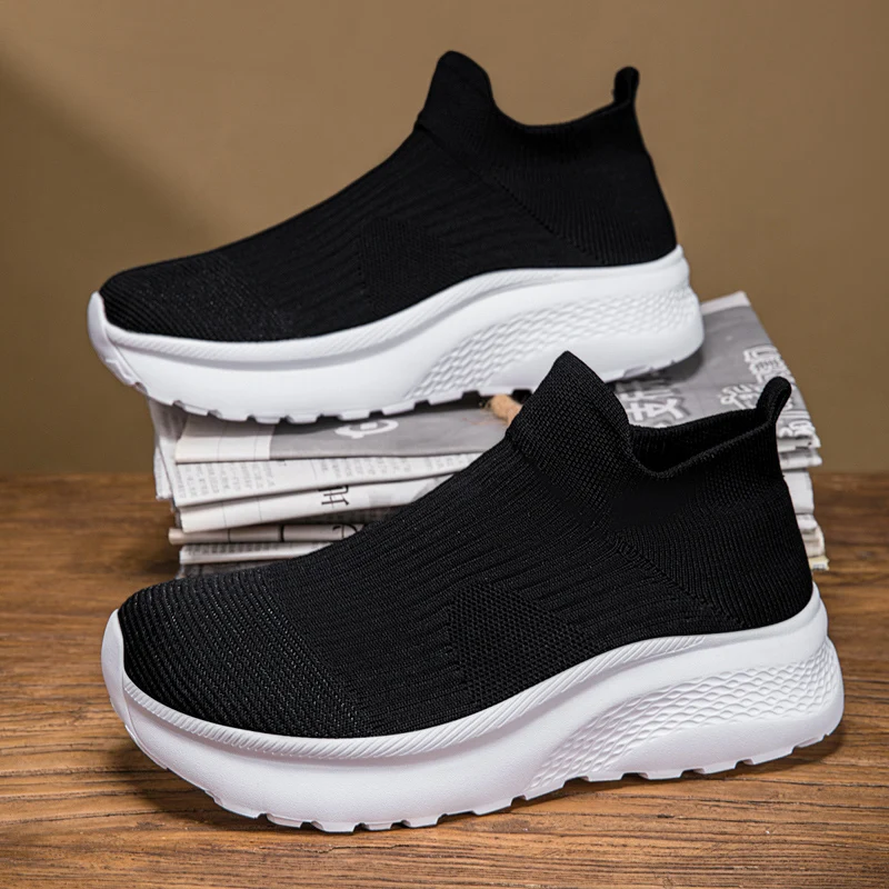 Wide Toe Knit Sneakers Men Wom - Knit Stabilizer Stretch ulasan dan harga