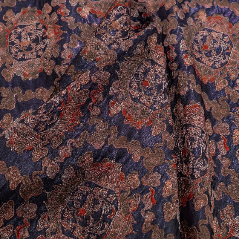 Purple Red Rayon Floral Jacqua - Sewing Fabric ulasan dan harga