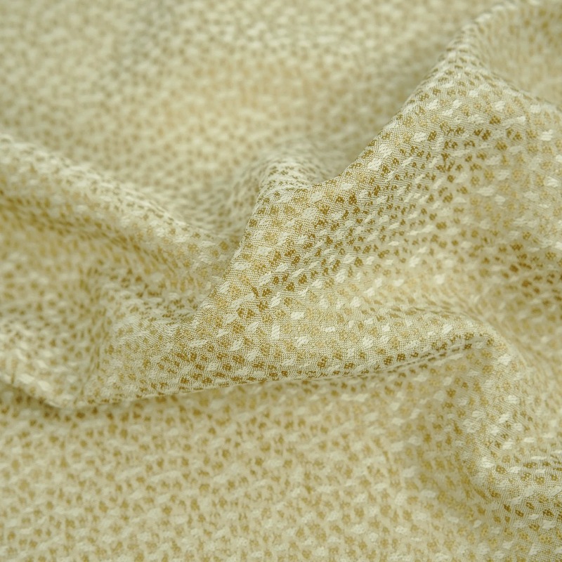 Drapey Beige Tiny Grain Textur - Sewing Fabric ulasan dan harga