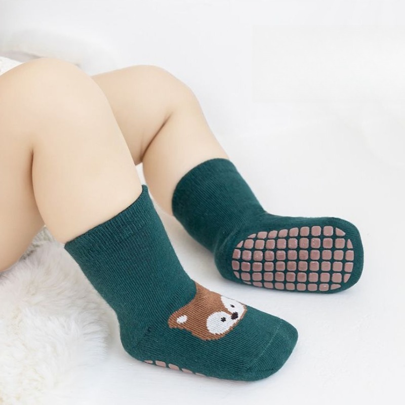 Baby Anti Slip Floor Socks Cot - Gripper Foot Walking ulasan dan harga