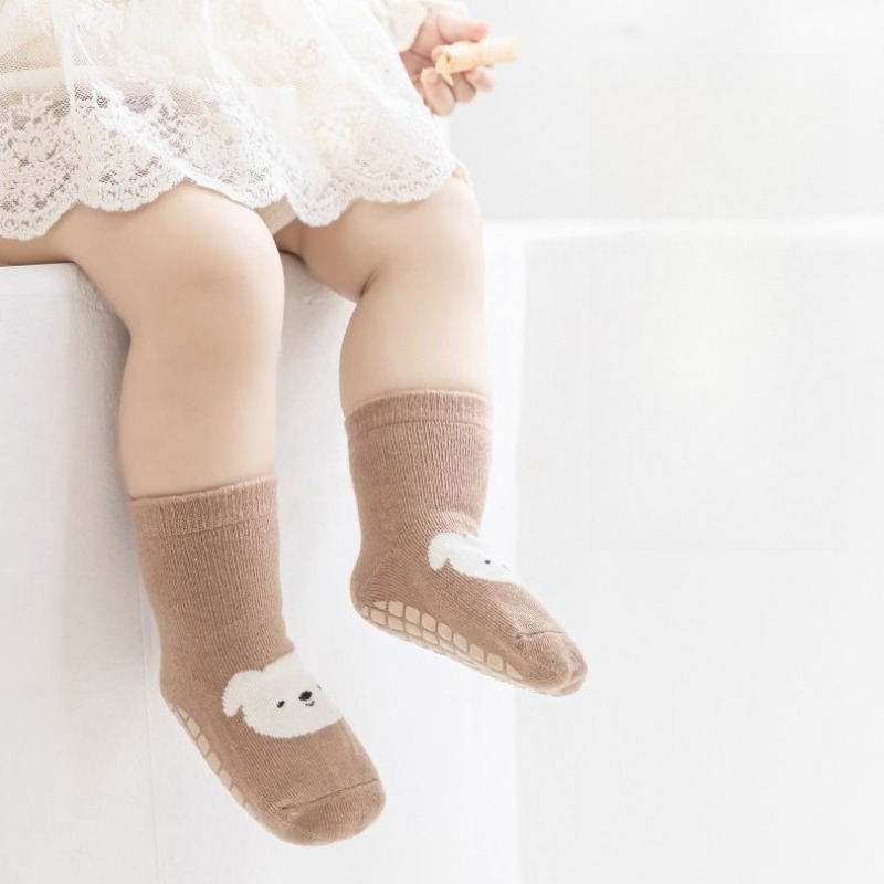 Baby Anti Slip Floor Socks Cot - Gripper Foot Walking ulasan dan harga