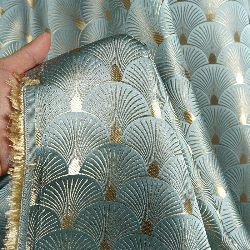 Ginkgo Leaf Fan Shaped Jacquar - Sewing Fabric ulasan dan harga