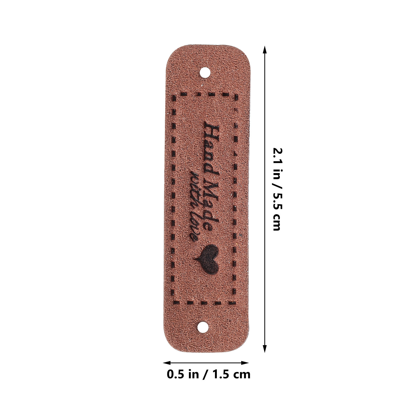 60Pcs Labels Embossed Heart Pa - Sewing Labels ulasan dan harga