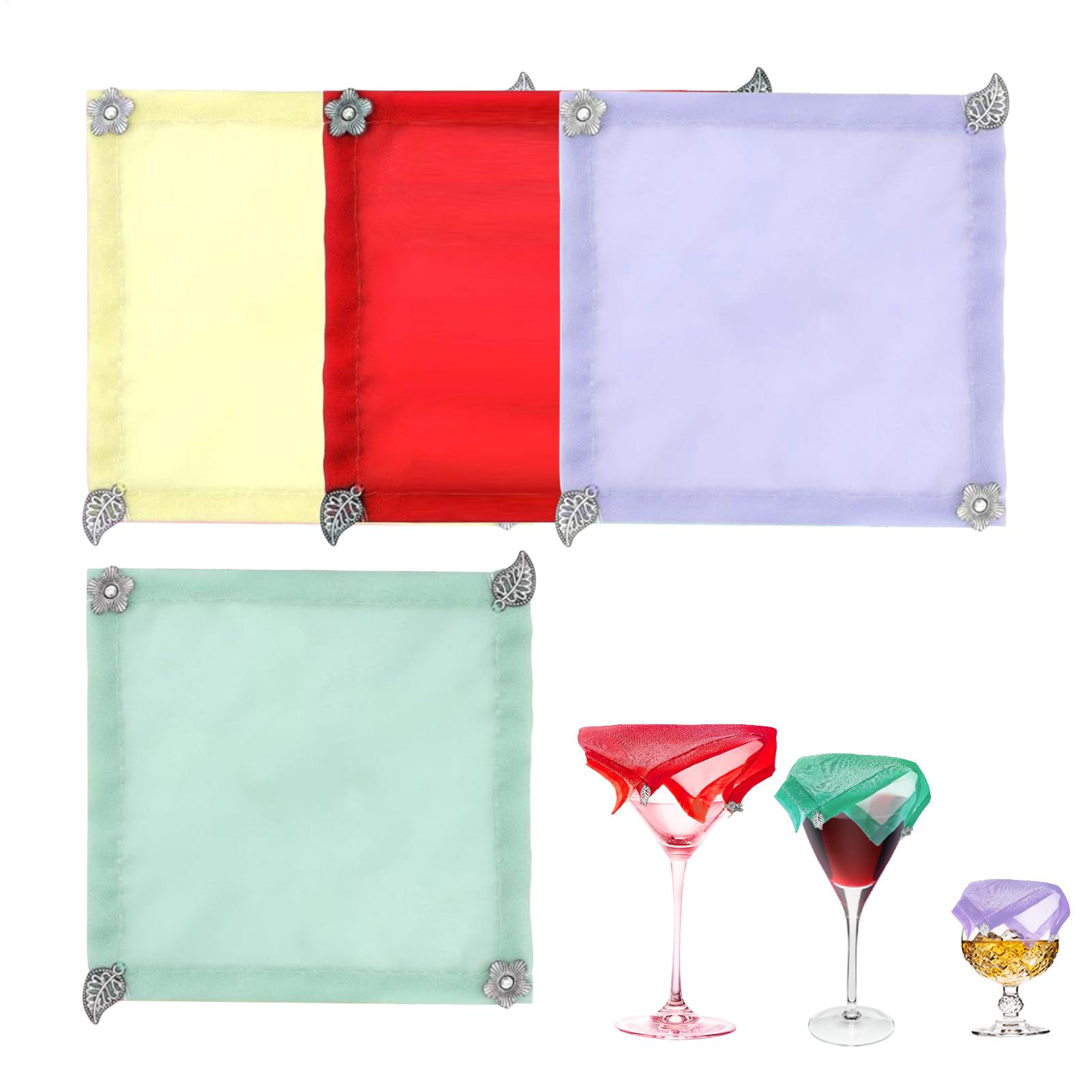 4pcs/set Weighted Wine Covers  - Fabric Weight Set ulasan dan harga