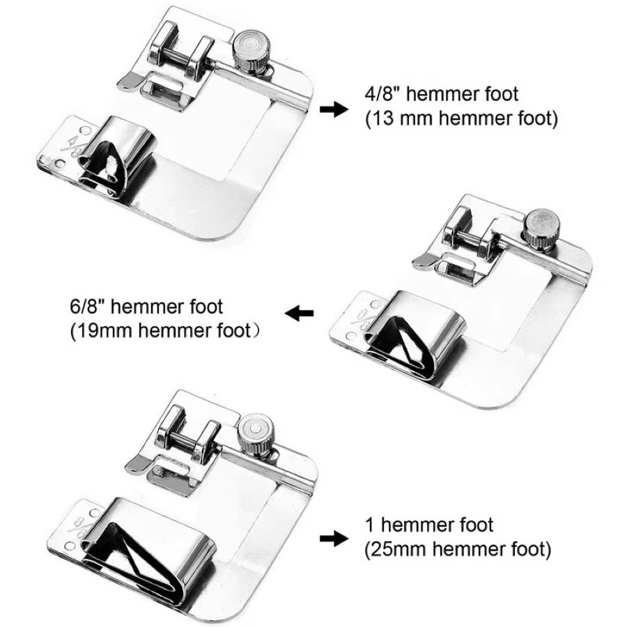 1PCS-3PCS 13/19/25mm Domestic  - Rolled Hem Foot ulasan dan harga