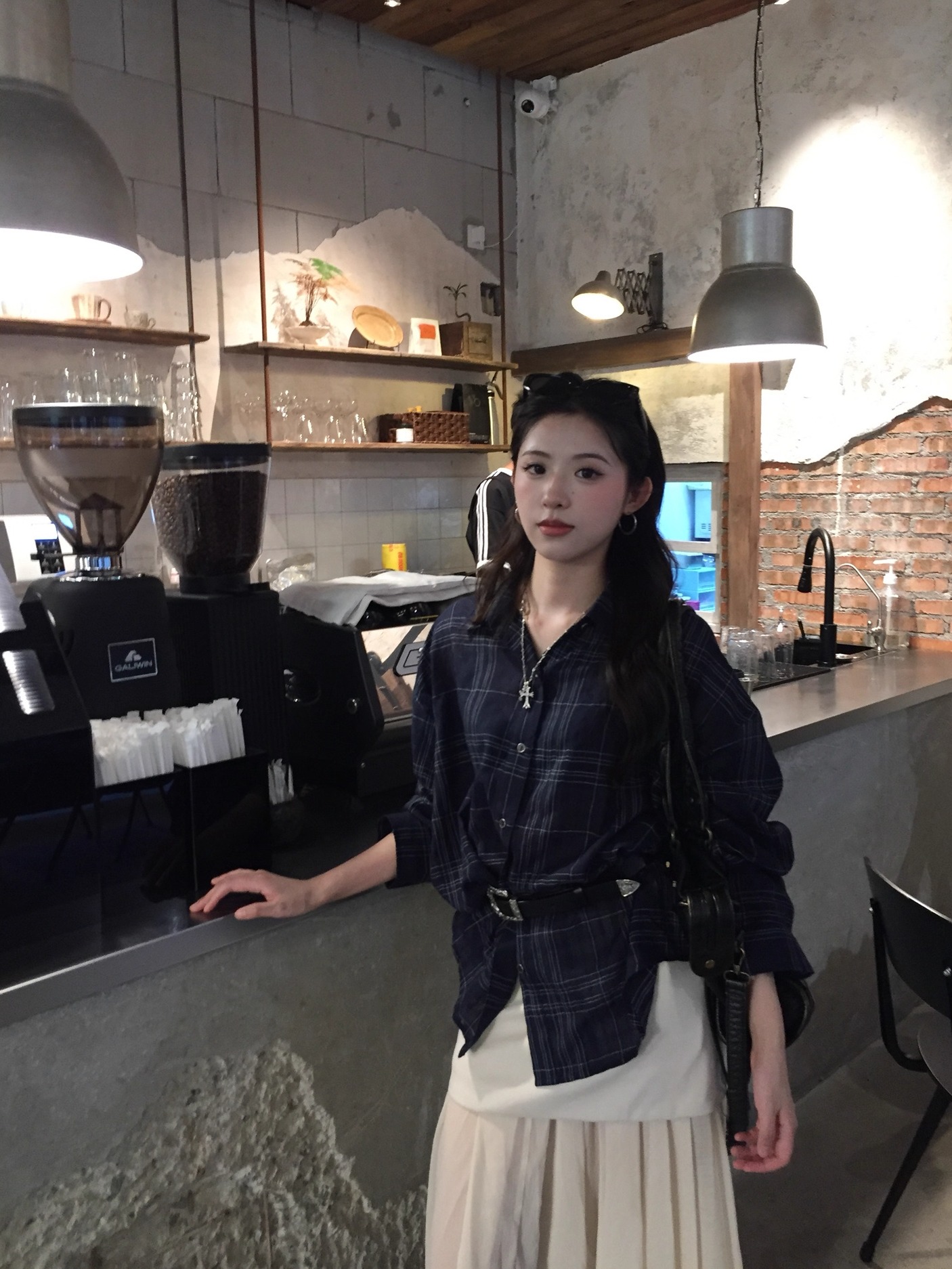 Elegant Plaid Long Sleeve  Col - Fabric Weight Set ulasan dan harga