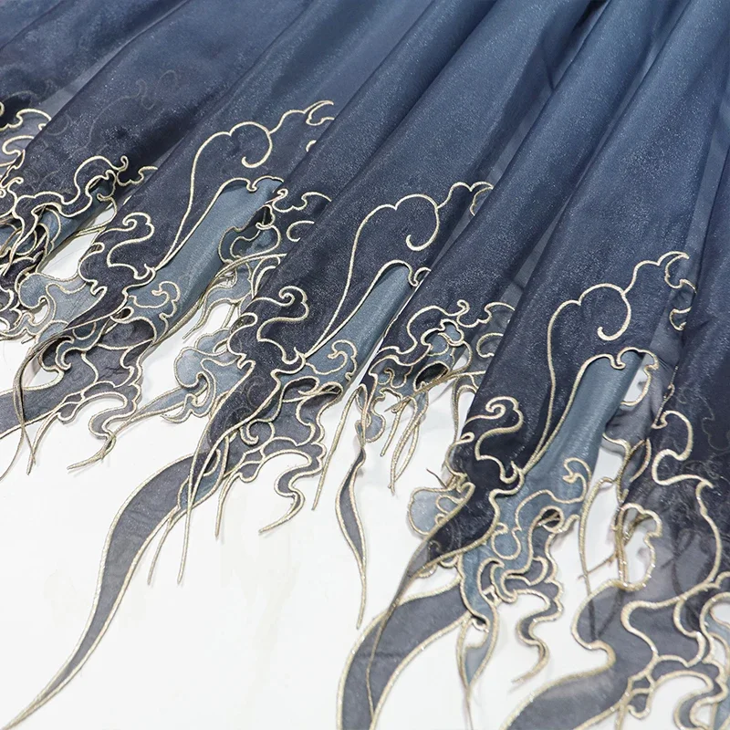 Chinese Style Embroidery Lotus - Sewing Fabric ulasan dan harga
