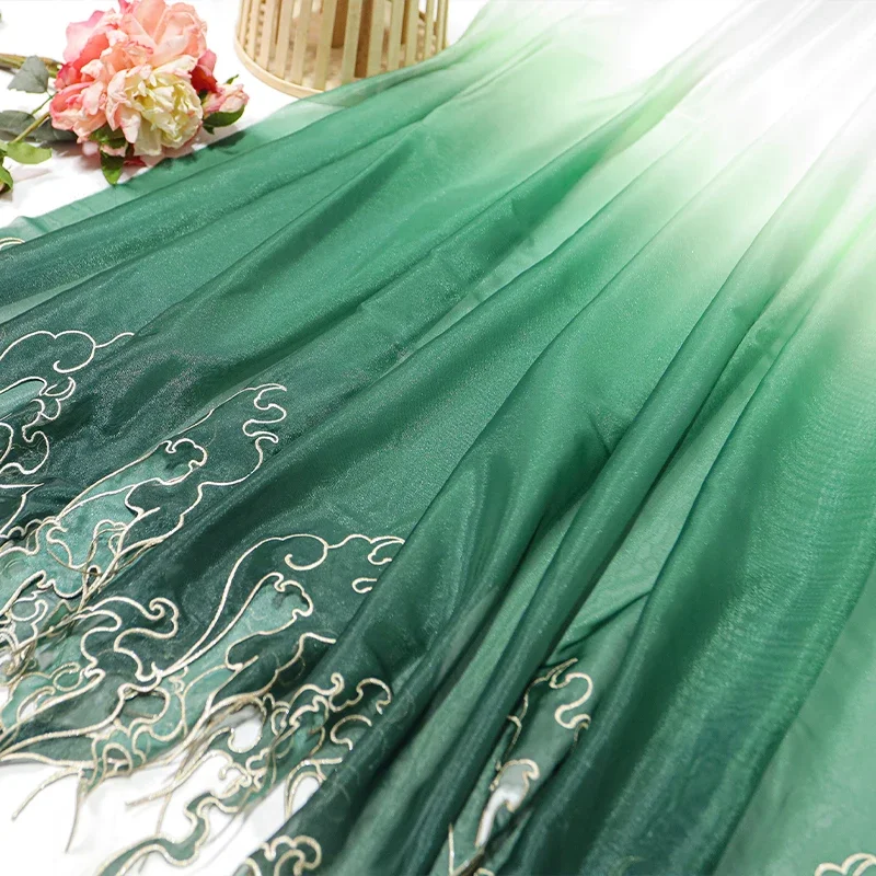 Chinese Style Embroidery Lotus - Sewing Fabric ulasan dan harga
