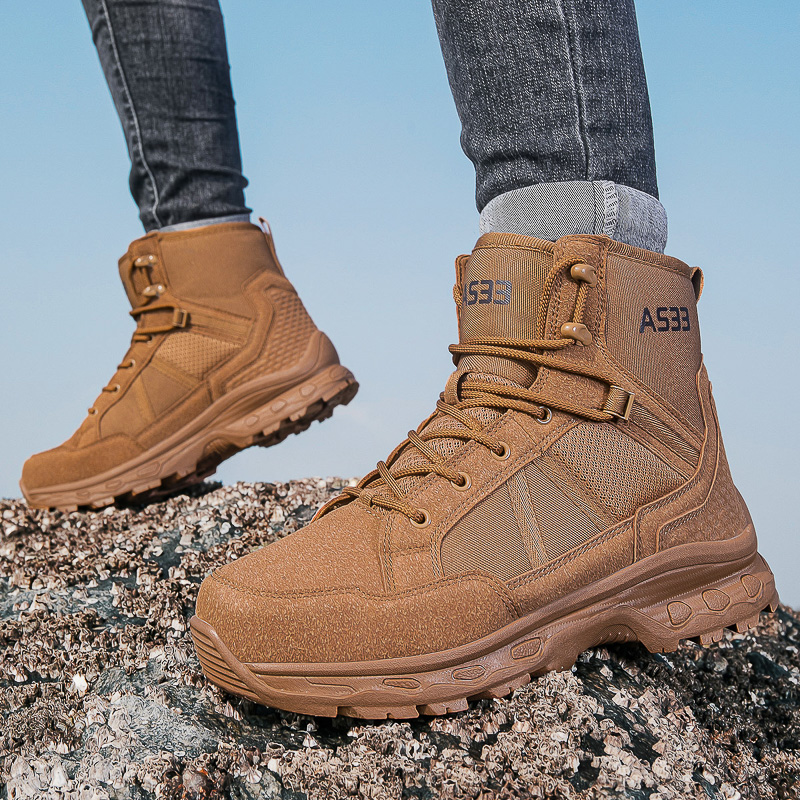 Men's Military Tactical Boots  - Sewing Zipper ulasan dan harga