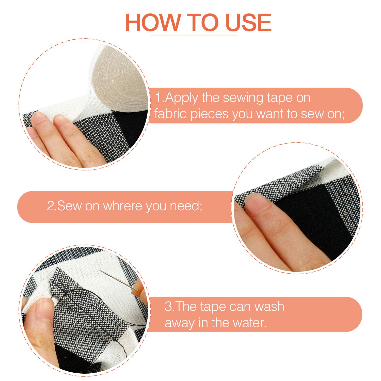 20m Water Soluble Adhesive Tap - Sewing Labels ulasan dan harga