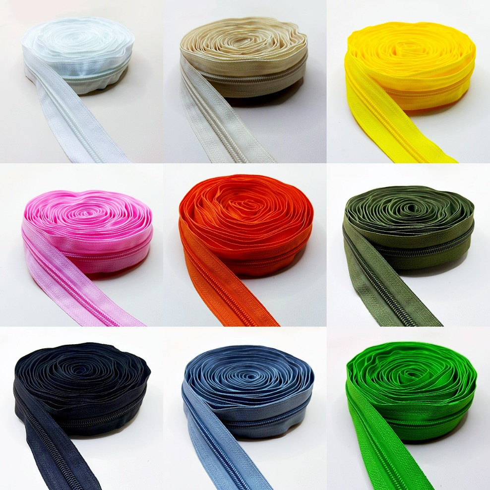 5/10/50M 5# Nylon Zipper Tape  - Textile Sewing Factory ulasan dan harga