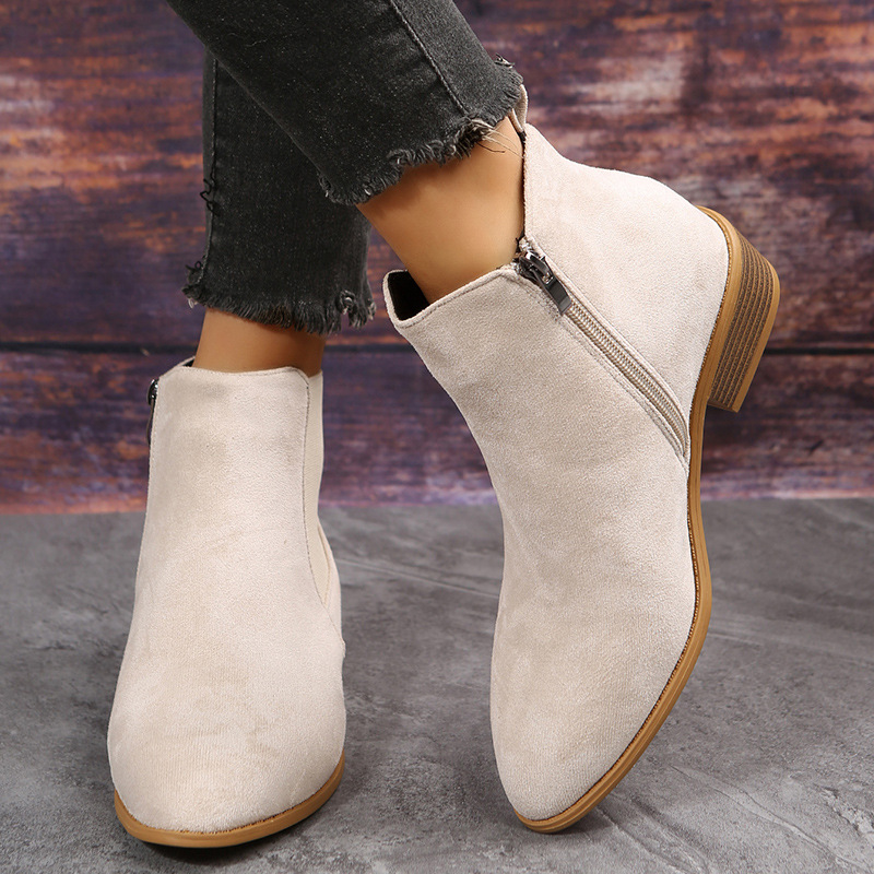 Women's Short Boots Autumn Poi - Sewing Zipper ulasan dan harga