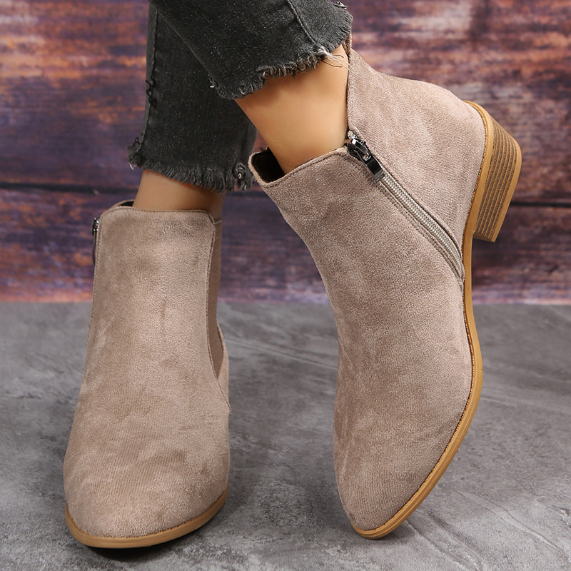 Women's Short Boots Autumn Poi - Sewing Zipper ulasan dan harga