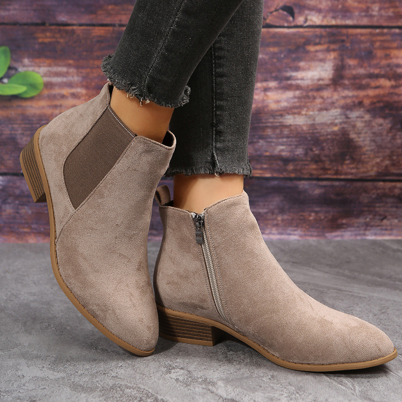 Women's Short Boots Autumn Poi - Sewing Zipper ulasan dan harga