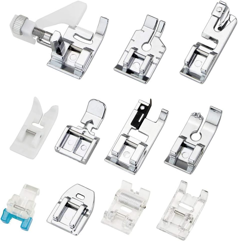11Pcs Presser Feet Set - Walki - Rolled Hem Foot ulasan dan harga