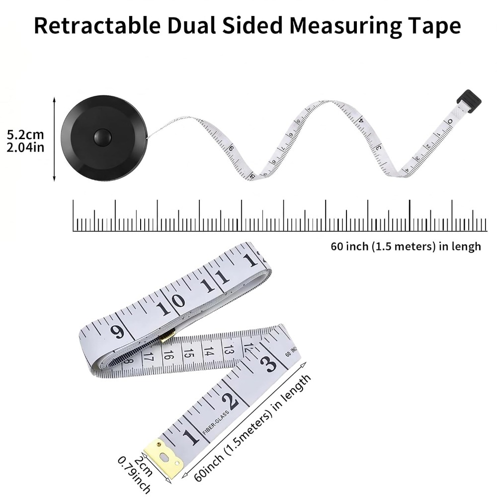 Soft Tape Measure Set of 2 Pac - Fabric Weight Set ulasan dan harga