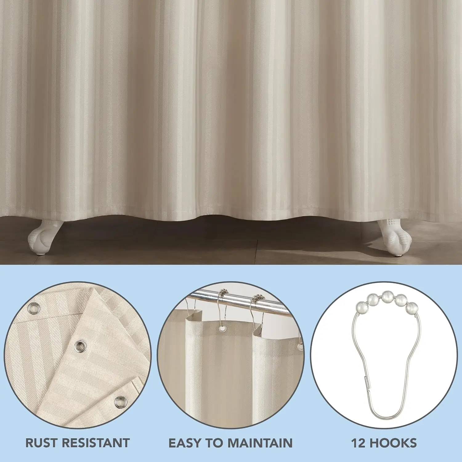 Arkwright Bulk Shower Curtain  - Fabric Weight Set ulasan dan harga