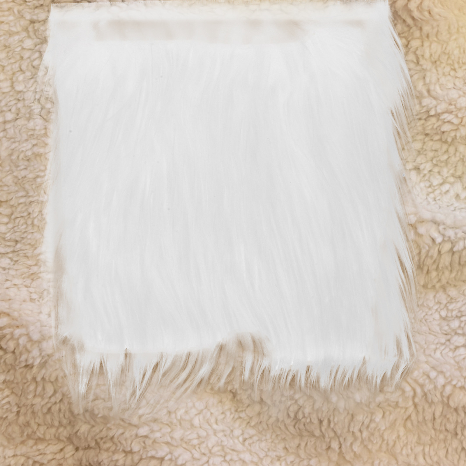 2Pcs Square Long Hair Faux Fab - Sewing And Textile ulasan dan harga