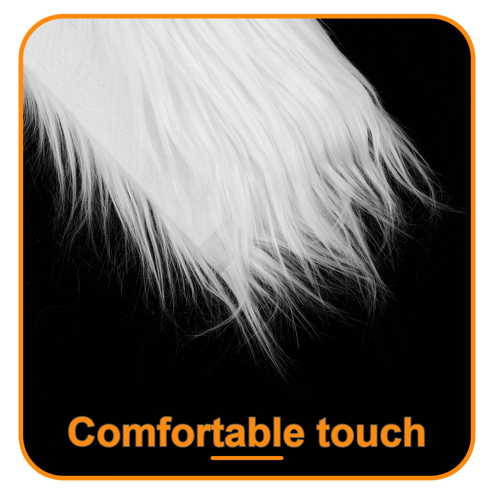 2Pcs Square Long Hair Faux Fab - Sewing And Textile ulasan dan harga