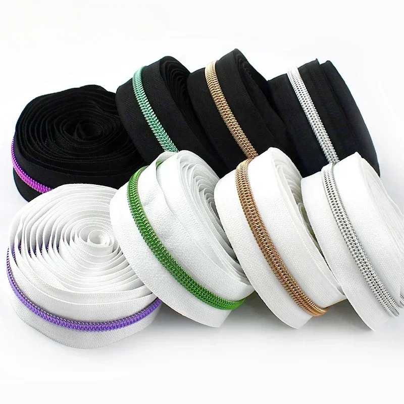 5/10/20Meters Black/White Zipp - Textile And Sewing Supply ulasan dan harga