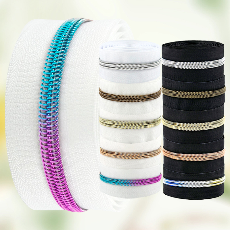 5/10/20Meters Black/White Zipp - Textile And Sewing Supply ulasan dan harga