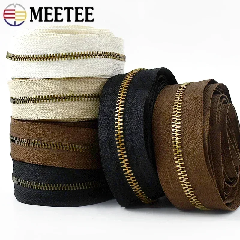 Meetee 2/4Y 3# 5# Metal Zipper - Textile And Sewing Supply ulasan dan harga