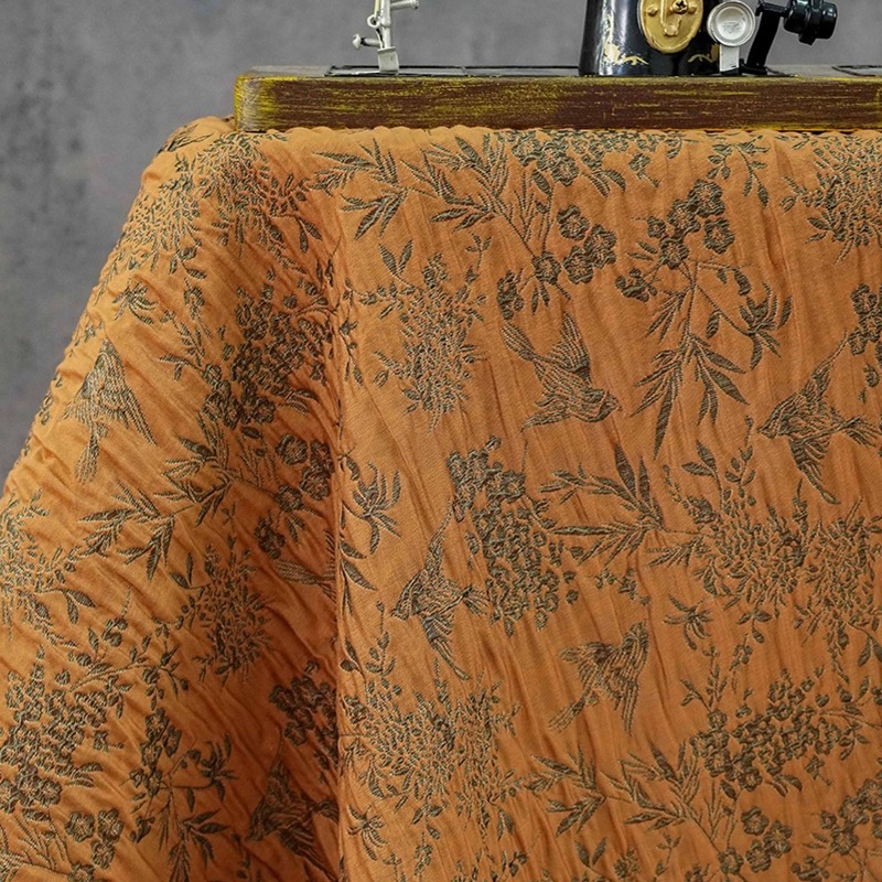 Plum Bamboo Magpie Pattern Rel - Sewing Fabric ulasan dan harga