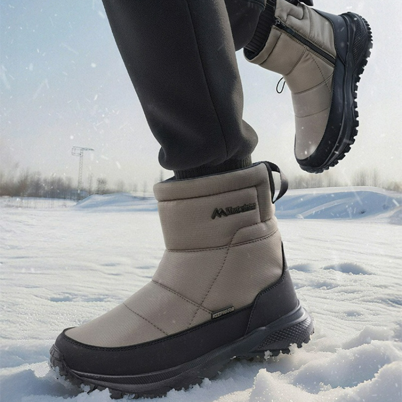 Men's Boots Warm Snow Boots Wa - Sewing Zipper ulasan dan harga
