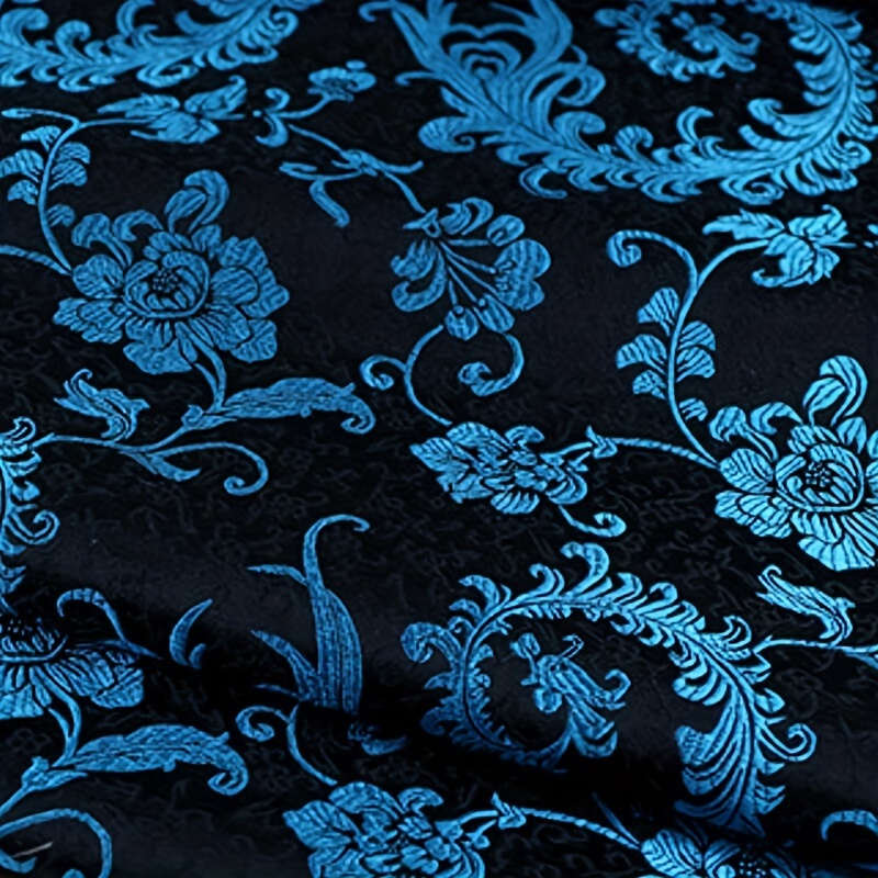 3D Blue Phoenix Tail Brocade F - Sewing Fabric ulasan dan harga