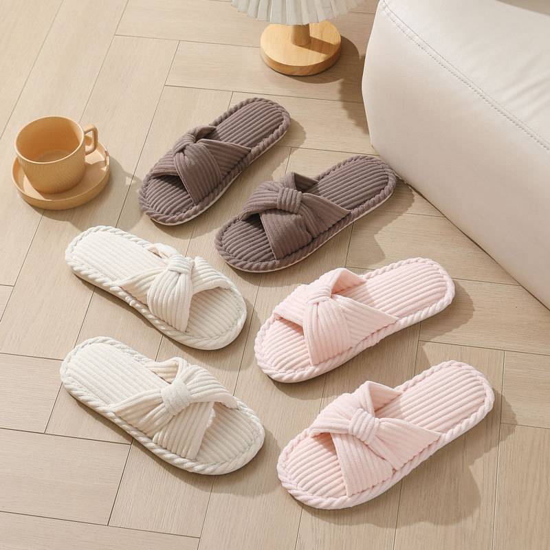 Corduroy Cross Strap Home Slip - Sewing Fabric ulasan dan harga