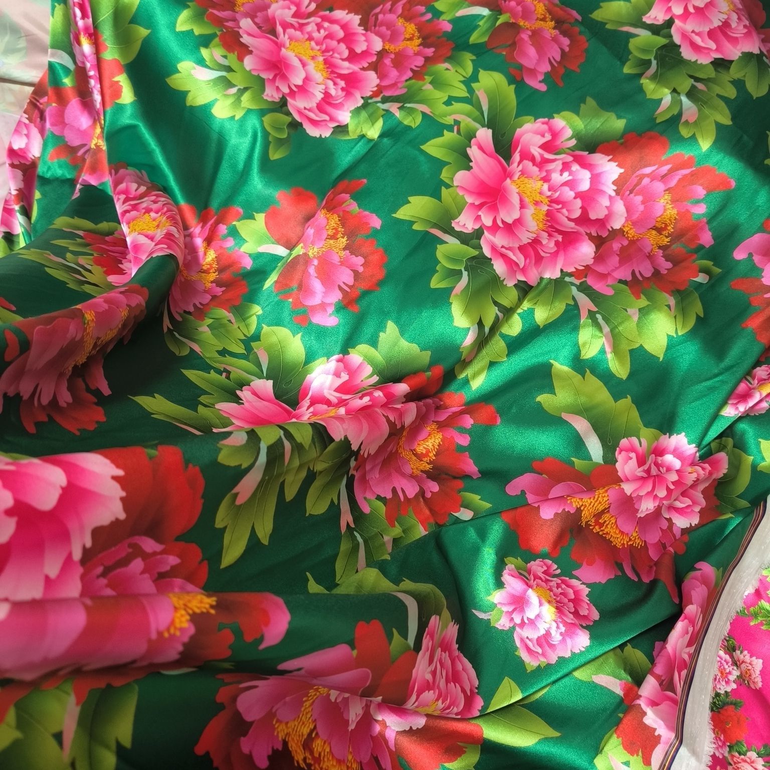 Satin Fabric Cloth without Ove - Sewing And Textile ulasan dan harga