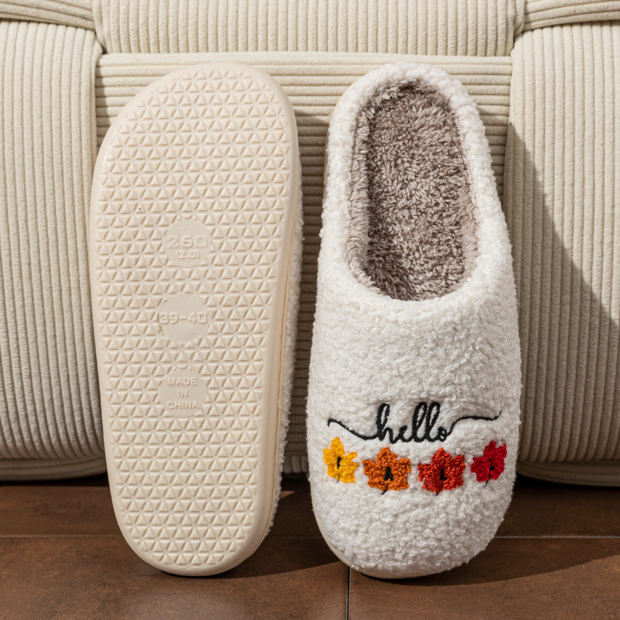 Winter Women's Slippers Indoor - Sewing Fabric ulasan dan harga