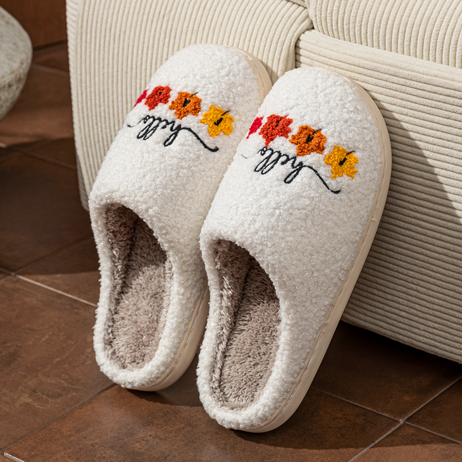 Winter Women's Slippers Indoor - Sewing Fabric ulasan dan harga